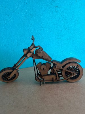 Motocicleta de madera