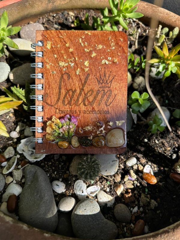 Libreta con Portada de Madera